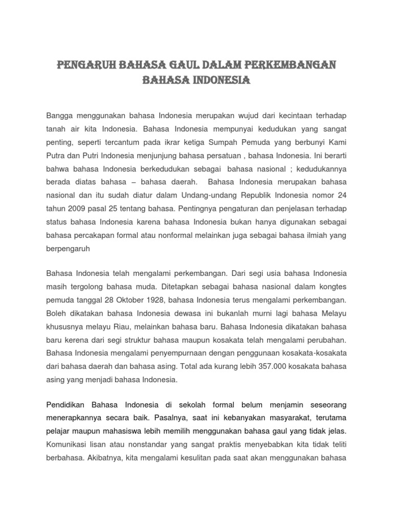 Makalah Sejarah Dan Perkembangan Bahasa Indonesia - Seputar Sejarah