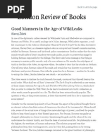 LRB · Slavoj Žižek · Good Manners in the Age of WikiLeaks (print version)