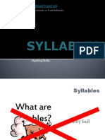 How to identify syllables in words