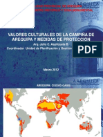 Valores culturales de la campiña de Arequipa y medidas de protección