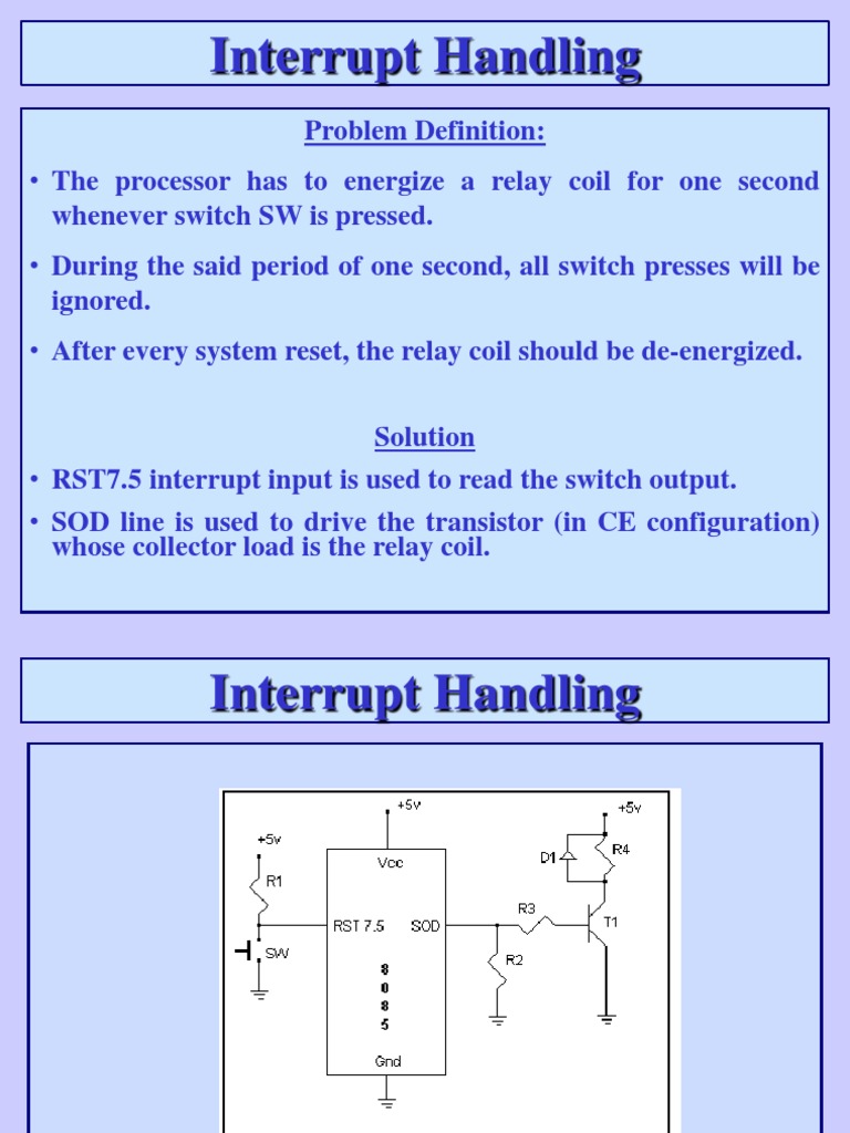 8085 Interrupt Handling and Memory Interface | PDF | Home & Garden ...