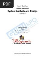 System Analysis and Design: Biyani's Think Tank