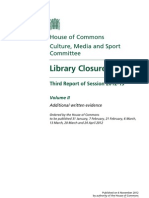 Library Closures Third Report of Session 2012-13 (Vol. 2) - DCMI