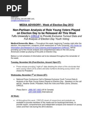 CIRCLE Election Day Advisory
