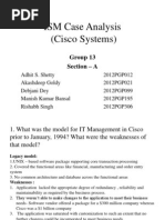 ISM Case Analysis (Cisco Systems) : Group 13 Section - A