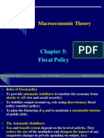 Macroeconomic Theory: Fiscal Policy
