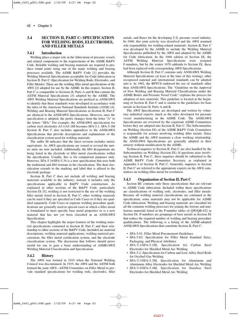 ASME Section II Part C: Welding Materials | PDF | Welding | Construction