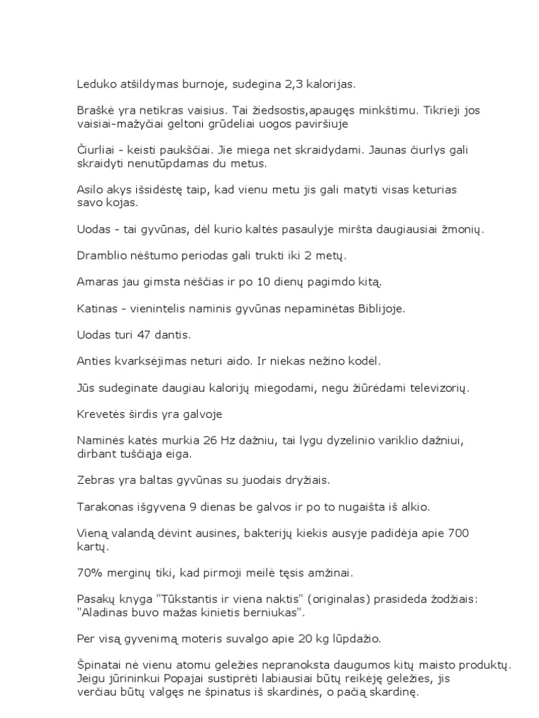 Juokingi Faktai | PDF