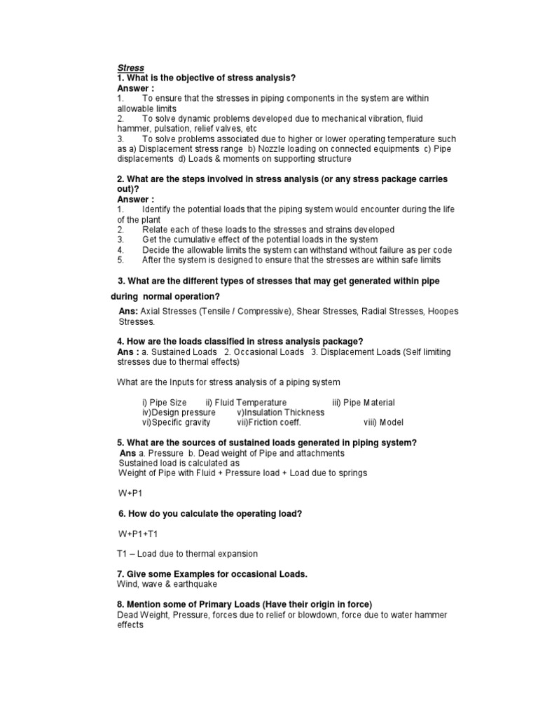 Stress Quiz | PDF | Structural Load | Stress (Mechanics)