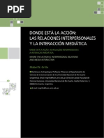 donde esta la acción- las relaciones interpersonales y la interacción mediática