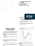 Valores máximos y mínimos de una función