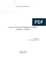 Manual de Orientação e Elaboração de Trabalhos Acadêmico – Científicos