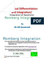 11 - Numerical Differentiation and Integration-Integration of Equations - (Romberg Integration)
