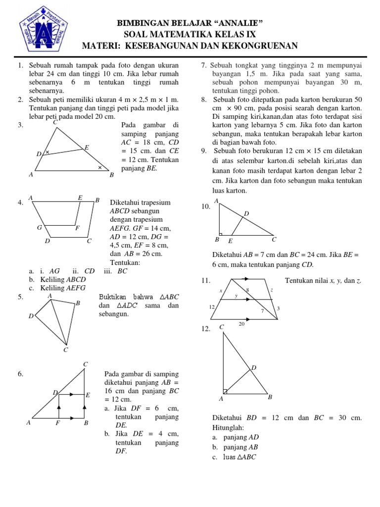 Soal Kesebangunan 6