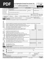 Return of Organization Exempt From Income Tax: Open To Public Inspection