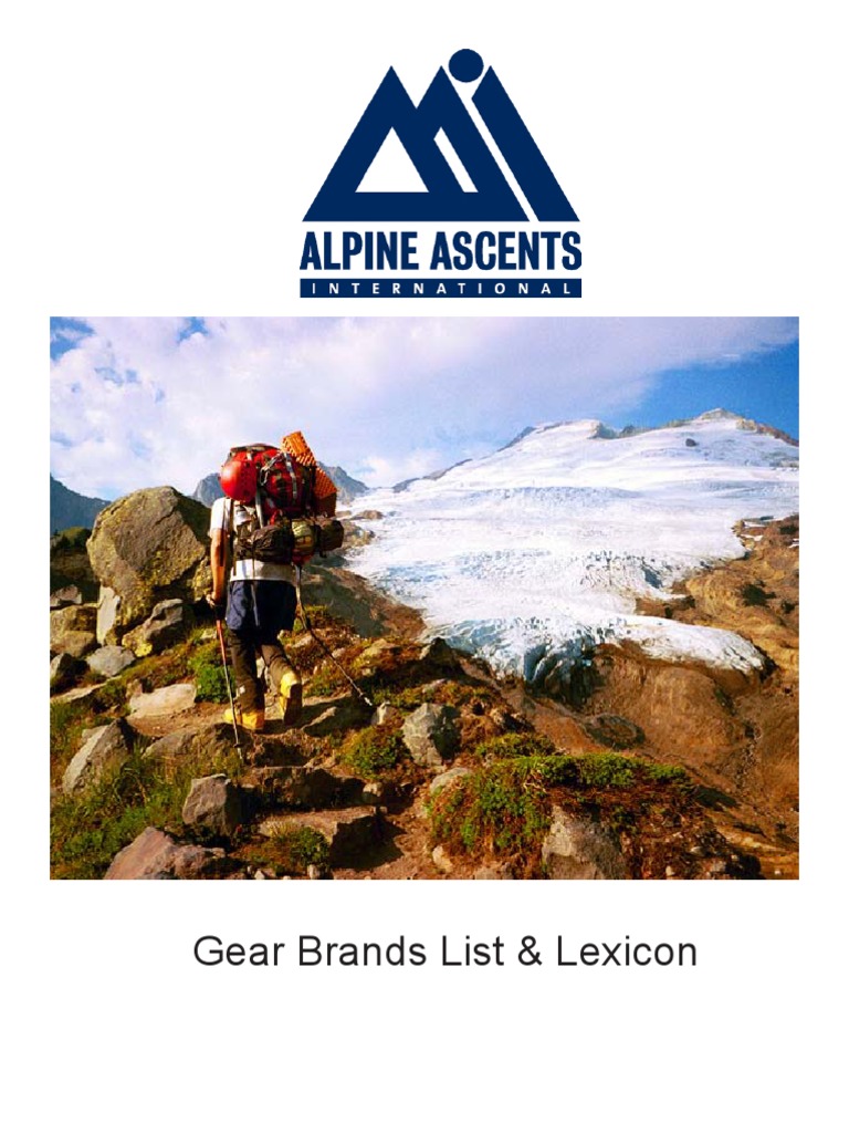 Alpine Climbing Gear List Download Free PDF Cookware And Bakeware