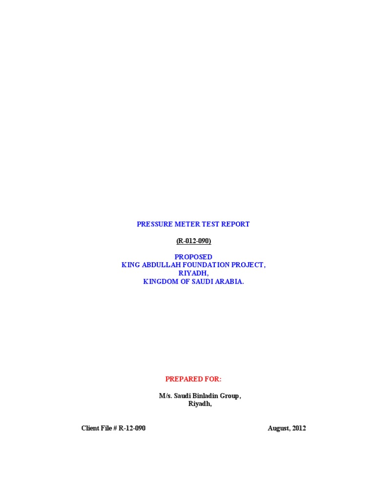 Pressuremeter Test Report: Riyadh Project | PDF | Elasticity (Physics ...