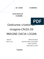 Gestiunea Crizei de Imagine Dacia Logan