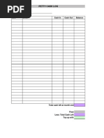Petty Cash Handover Form Template | PDF | Cash | Money