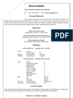 Dhuran Modha CV