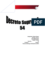 Resumen Decreto Supremo 54