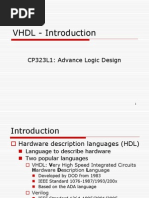 VHDL - Introduction: CP323L1: Advance Logic Design