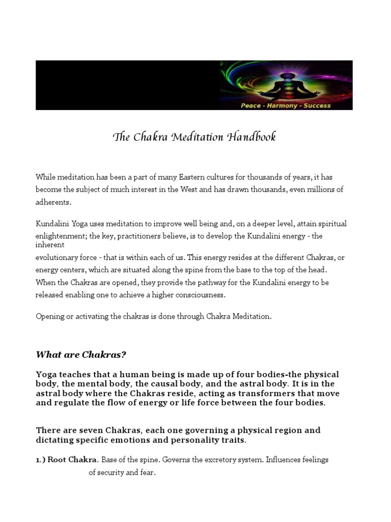 Chakra Meditation Guide | PDF | Self-Improvement
