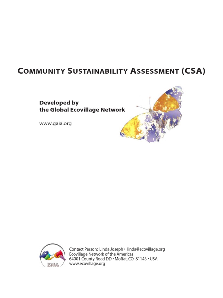 Community Sustainability Assessment Guide | PDF