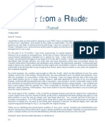 DTCW 27 Letter From Reader