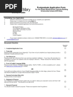 Postgraduate Application Form: For The Queen Mary/Pakistan Capacity Building Scholarship Scheme 2010 Entry