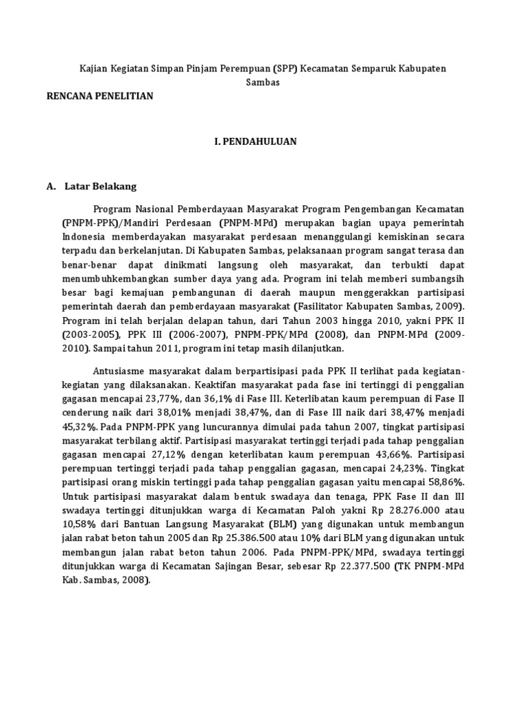 Contoh Proposal Simpan Pinjam