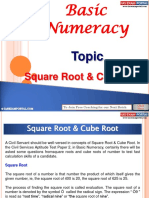 Basic Numeracy Square Cube Root