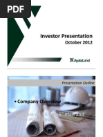 Ayala Land Inc Presentation - DB - Oct2012