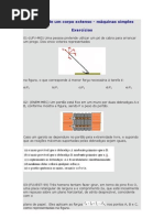 Estática de um corpo extenso - exercicios e solucoes