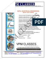 VPM Classes - Free Solved Expected Paper - Gate 2013 - Electrical Engg