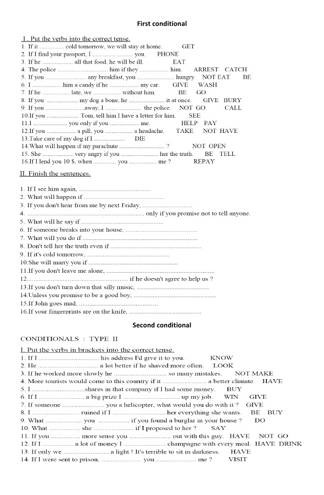 Understanding First and Second Conditionals | PDF