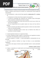Ficha Métodos Estudo Interior Geosfera 10º