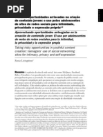 Tomando oportunidades arriscadas na criação de conteúdo jovem_o uso pelos adolescentes