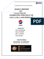 Analysis of Marketing Strategy of Coca Cola and Pepsico