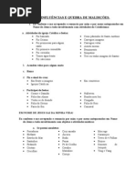 Fichas Corrigidas libertação e arrependimento