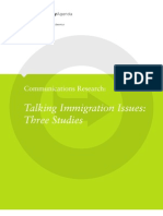 Talking Immigration Issues: Three Studies 