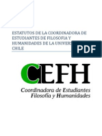 Estatutos de la Coordinadora de Estudiantes de Filosofía y Humanidades de la Universidad de Chile