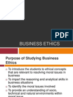 Business Ethics: Purpose and Principles