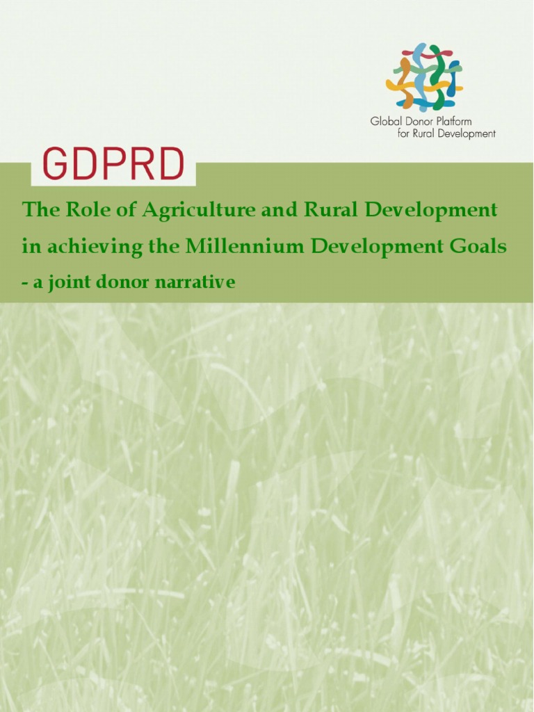 The Role of Agriculture and Rural Development in Achieving The ...