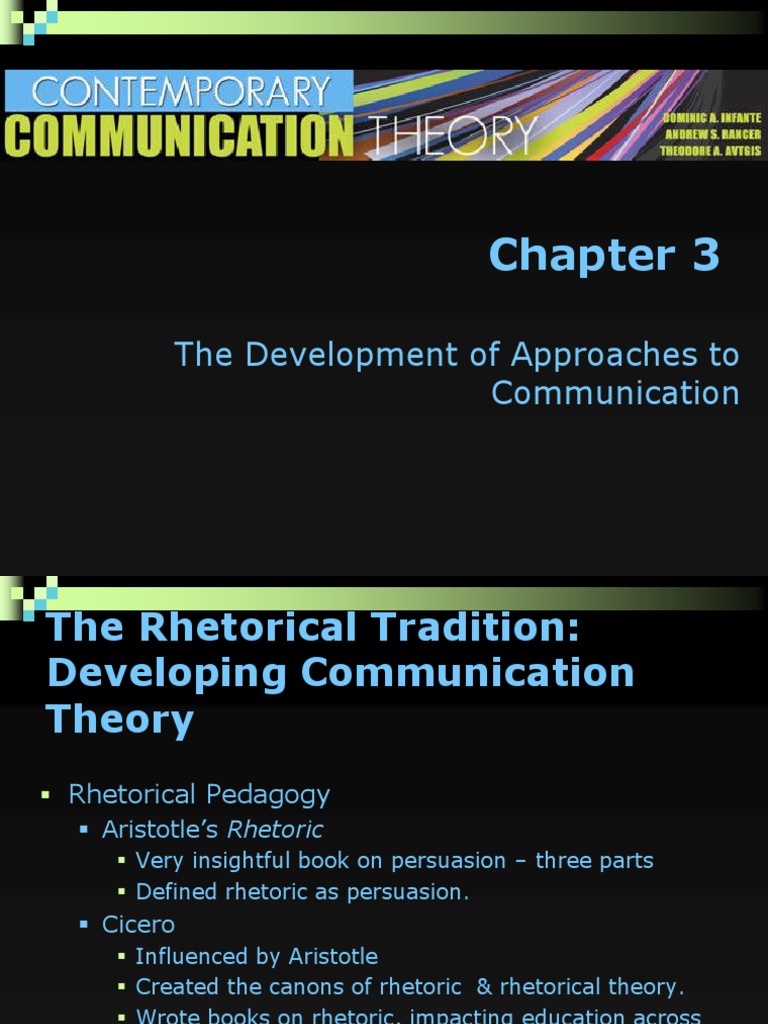 Rhetorical Tradition in Communication Theory | PDF | Rhetoric | Public ...