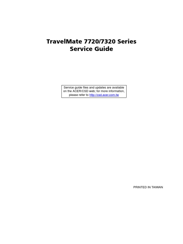 Service Manual Acer TravelMate 7720 7320 | Computer Keyboard | Usb Flash  Drive