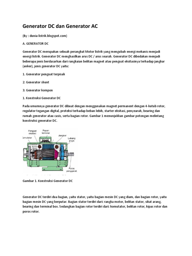 Generator DC Dan Generator AC | PDF