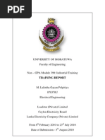 Industrial Training Report-Conclusion | Sri Lanka | Power ...