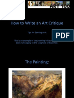 How To Write An Art Critique: Tips For Earning An A