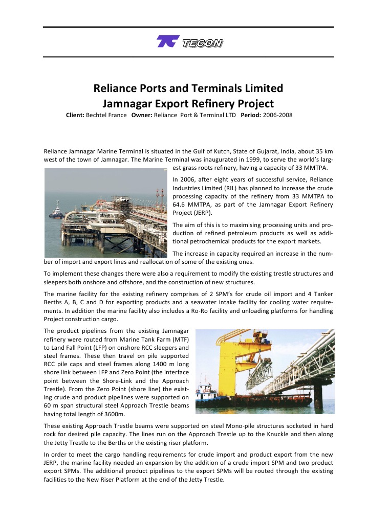 103 Jamnagar | PDF | Oil Refinery | Pipeline Transport